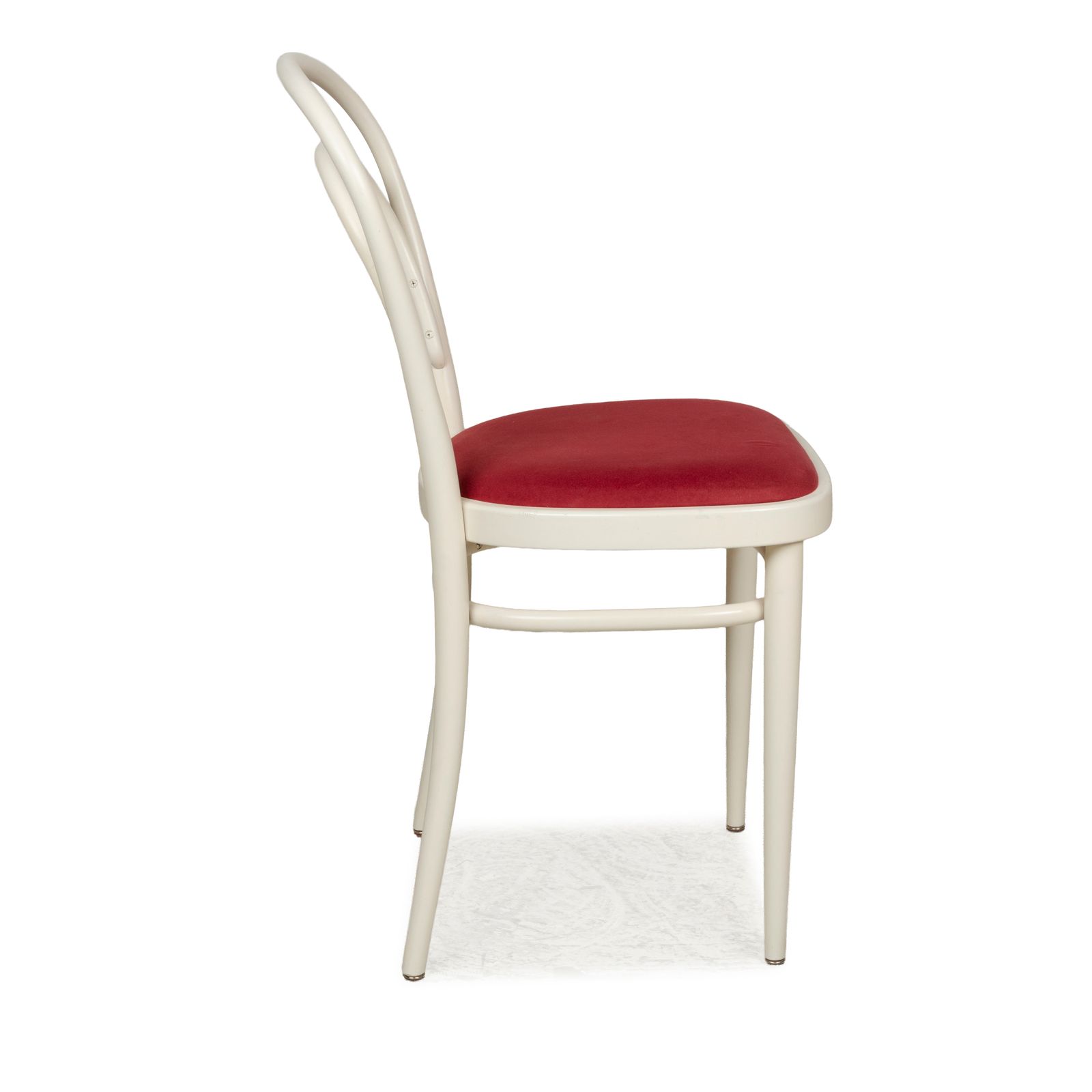 photo furniture Lot de 8 chaises de salle à manger Thonet 214 P en bois, rouge et blanc