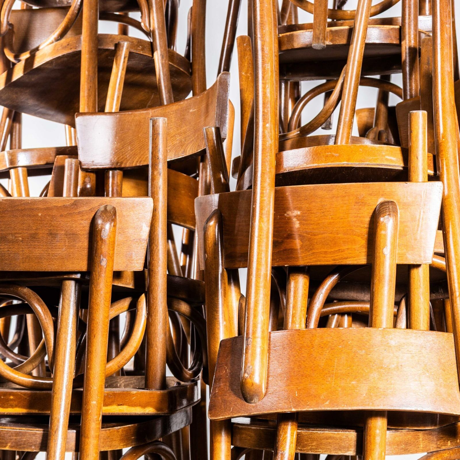 1950’s Honey Colour Baumann Single Bar Bentwood Dining Chairs photo furniture