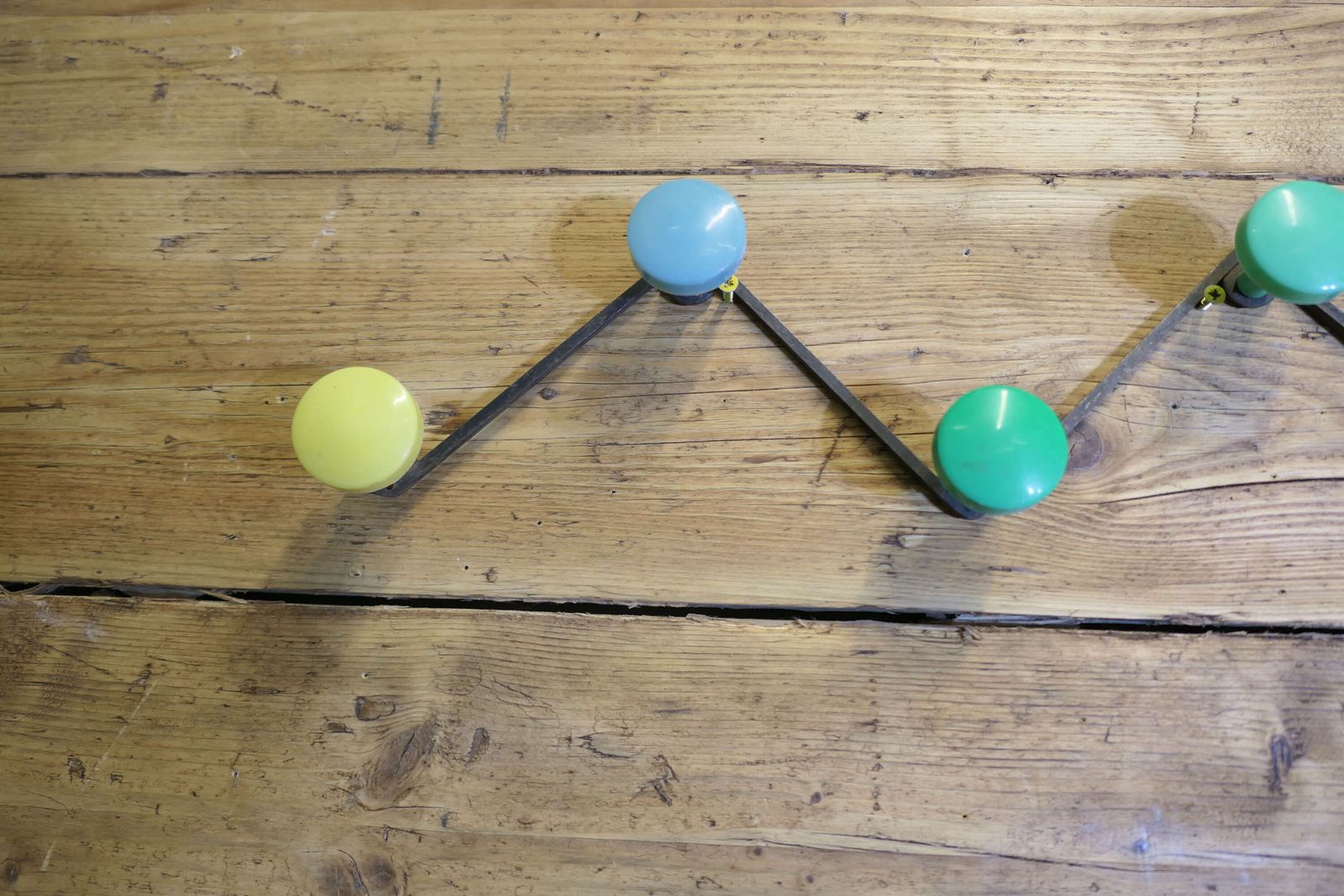 1950s Retro Style French Black W Coat Hooks photo for sale