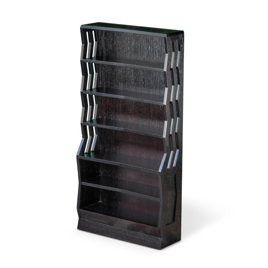 Wooden Cubist Bookcase By Josef Gočár