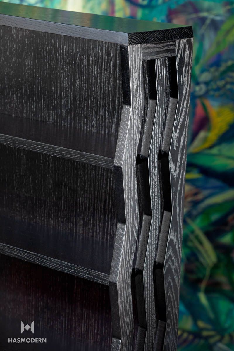 Wooden Cubist Bookcase By Josef Gočár photo furniture
