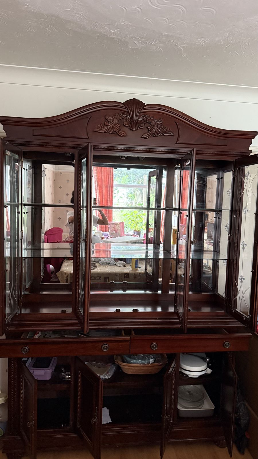 Wooden Glass Cabinet photo furniture