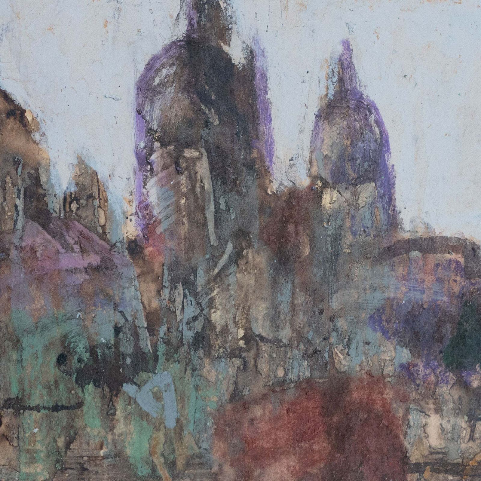 Stadsgezicht, Mogelijk Barcelona – Onontdekt Impressionistisch Kunstenaar Van Hoog Niveau photo for sale