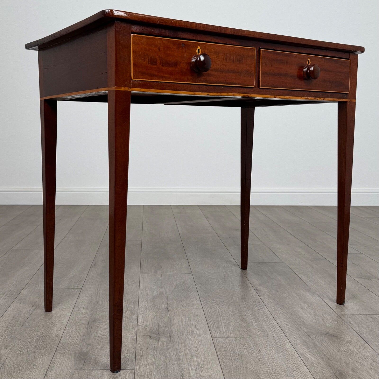 Antique 18th Century Good Quality Writing Table In Mahogany photo vintage
