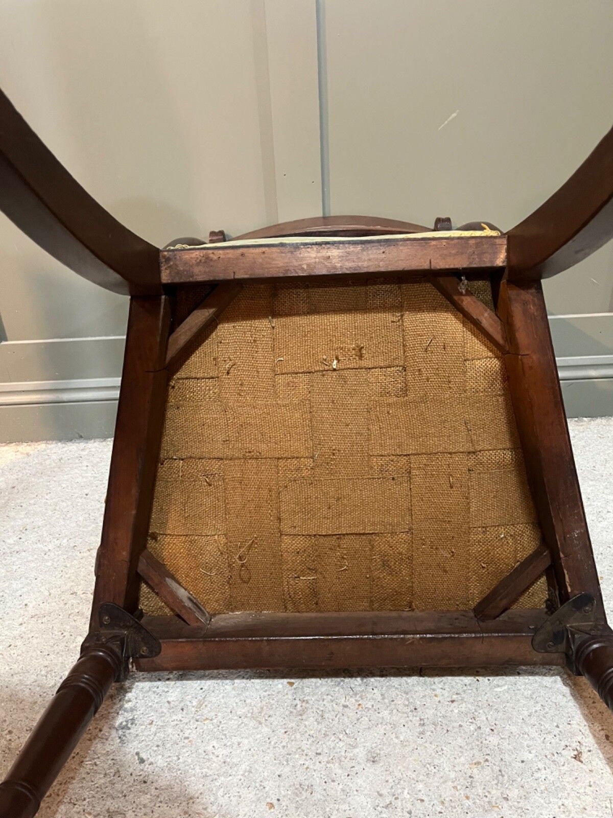Antique Carver Chair Circa Late 1700’s Tapestry Upholstery Georgian Chair photo for sale