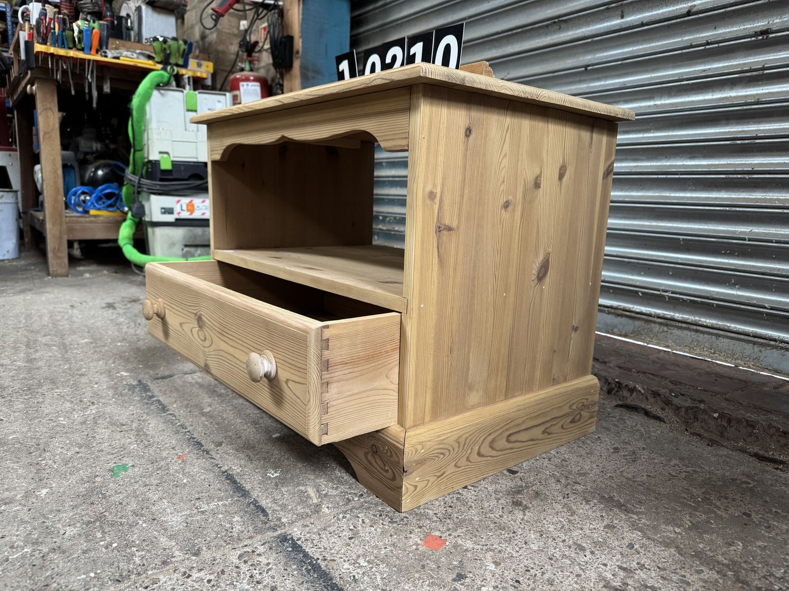 Old Pine Tv Stand   Shown With 32" Tv, Ready For Wax/Paint photo furniture