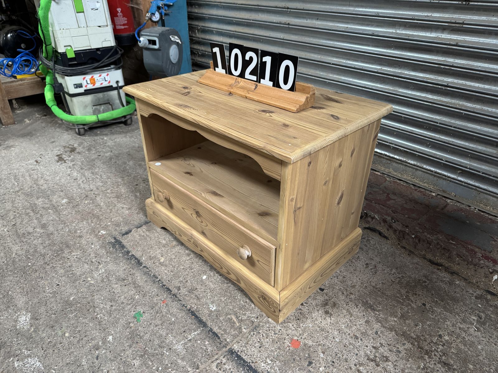 Old Pine Tv Stand   Shown With 32" Tv, Ready For Wax/Paint photo for sale