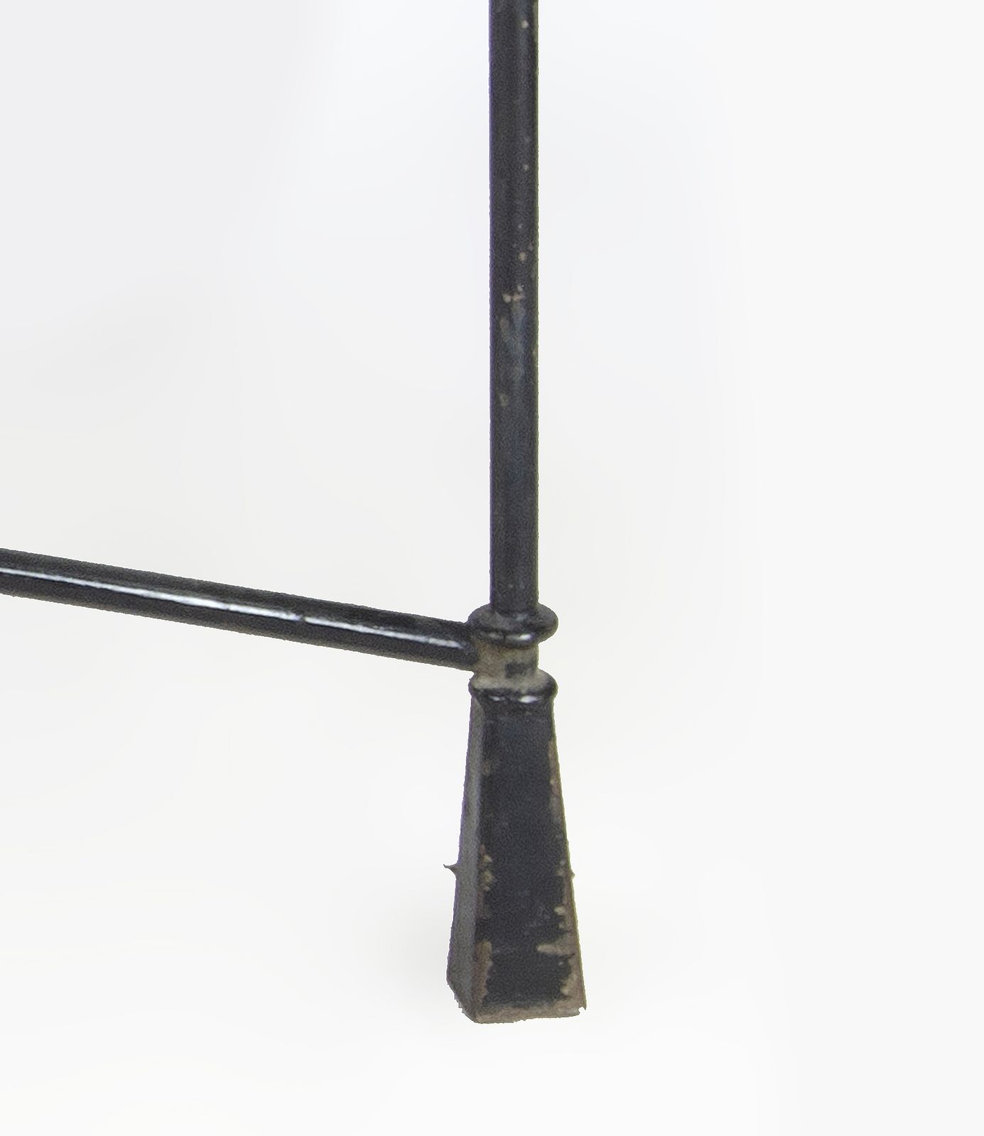 Early 20th Century French Expressionist Rectangular Iron Coffee Table With Glass Top In The Manner Of The Giacometti Brothers photo vinterior