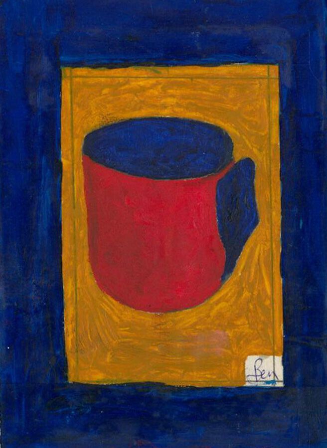 Ben Carrivick   20th Century Oil, Mug In Red And Blue