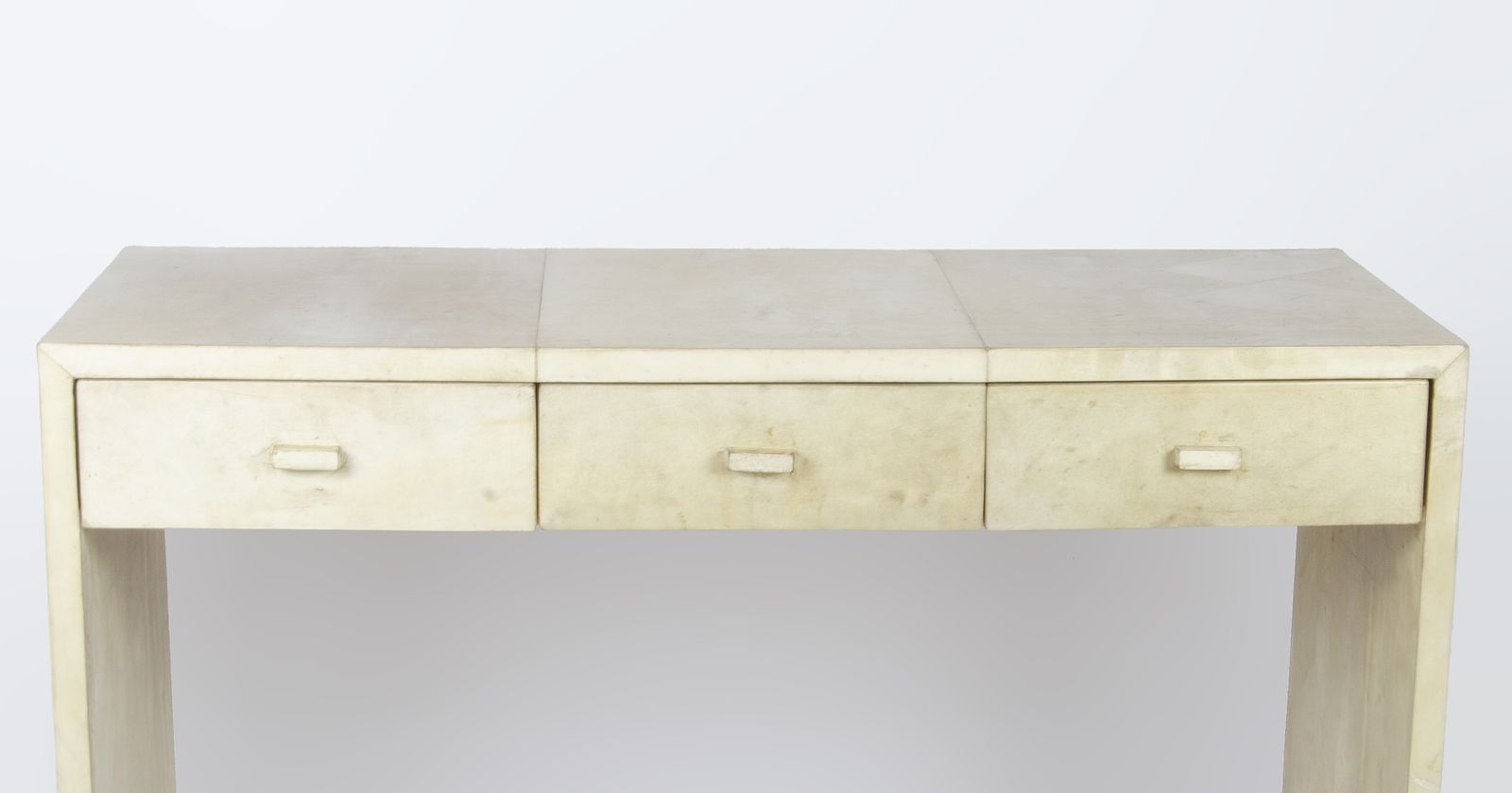 Early 20th Century Art Déco Wooden Desk With Parchment Paper Cover Designed By Jean Michel Frank For Comte S.A., Argentina photo 18750.0