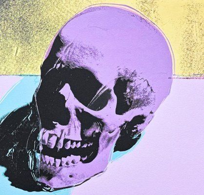 Andy Warhol, Skull Purple, 1980s, Print photo furniture