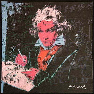 Andy Warhol 'Beethoven' Offset Lithograph, 1980s, Ink & Paper , 1970s, Ink & Pencil & Paper