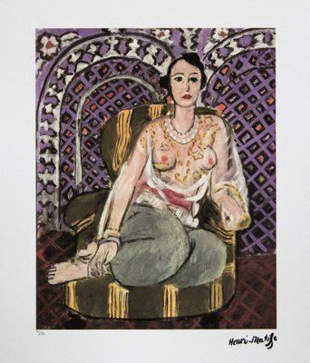 Henri Matisse, Figurative Lithograph: Odalisque, Paper & Ink And Pencil , 1980s, Ink & Paper photo Art