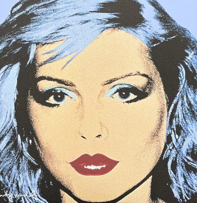 Andy Warhol, Debbie Harry Blue, 1980s, Print photo furniture