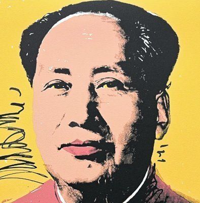 Andy Warhol, Mao Zedong Orange Yellow, 1980s, Print photo furniture