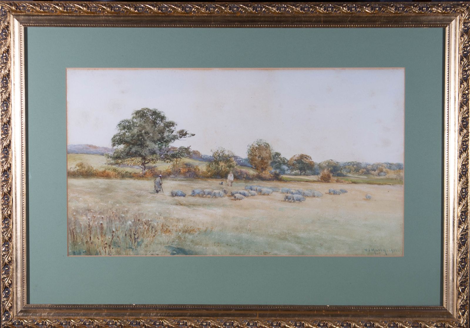 W. J. Marby   1901 Watercolour, Out To Pasture