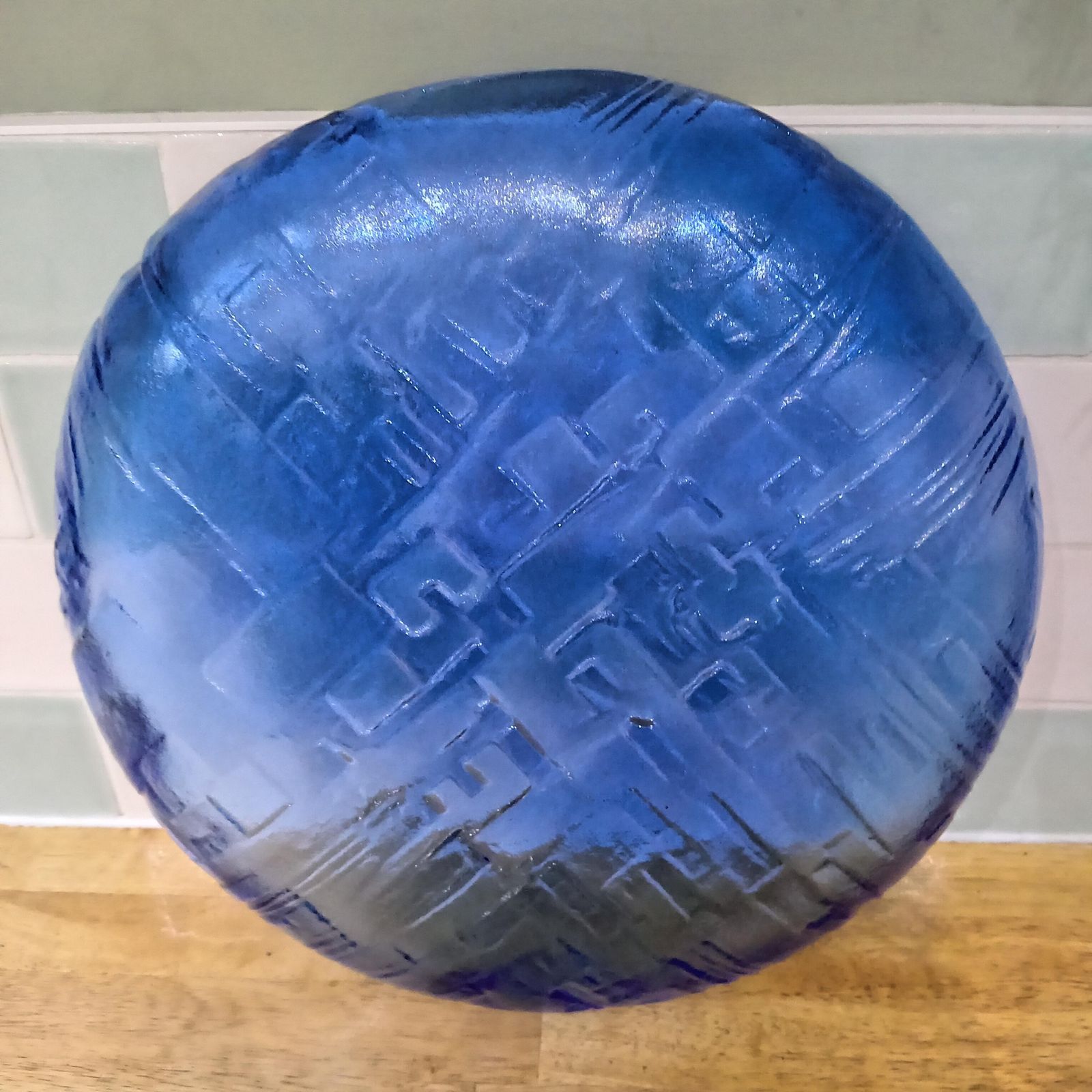 Glass Platter By Vaclav Zajic For Libochovice Sklo 1976 photo for sale
