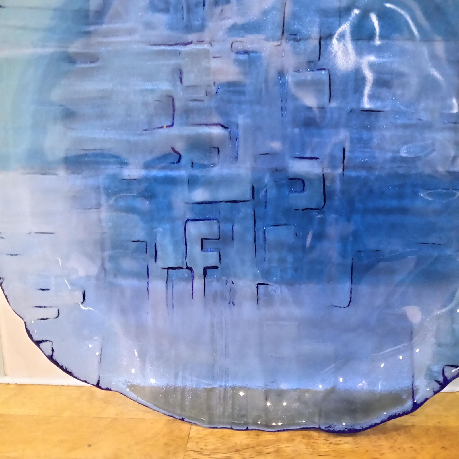 Glass Platter By Vaclav Zajic For Libochovice Sklo 1976 photo 110.0