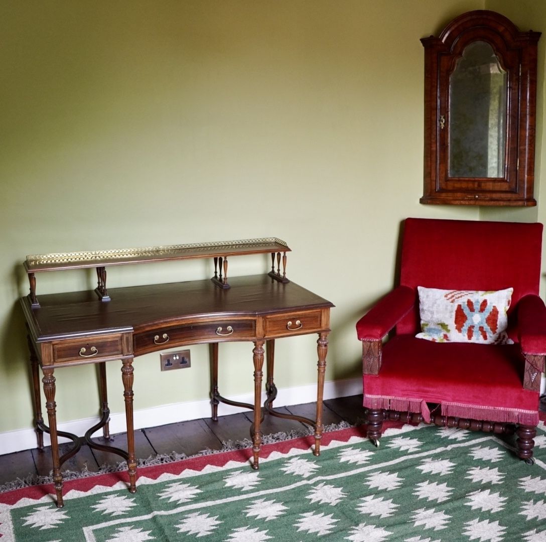 Victorian Rosewood And Brass Strung Writing Desk By Collinson & Lock Of London