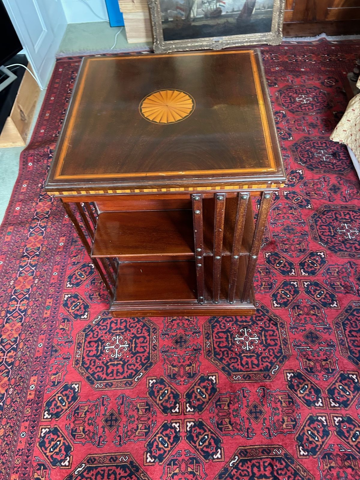 Edwardian Mahogany Revolving Bookcase photo furniture