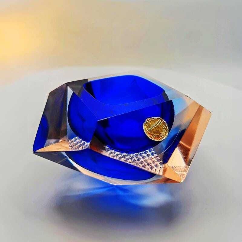 1960s Stunning Ashtray In Murano Glass By Flavio Poli For Seguso. Made In Italy. photo furniture