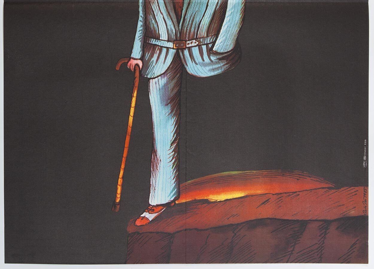 Original Large Film Poster, The Sting II, Petr Poš, 1985, Genuine Czech Print photo furniture