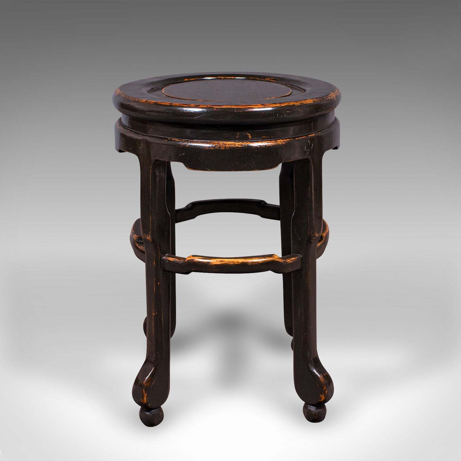 Antique Oval Side Table, Japanese, Ebonised Elm, Lamp, Wine, Victorian, Meiji photo for sale
