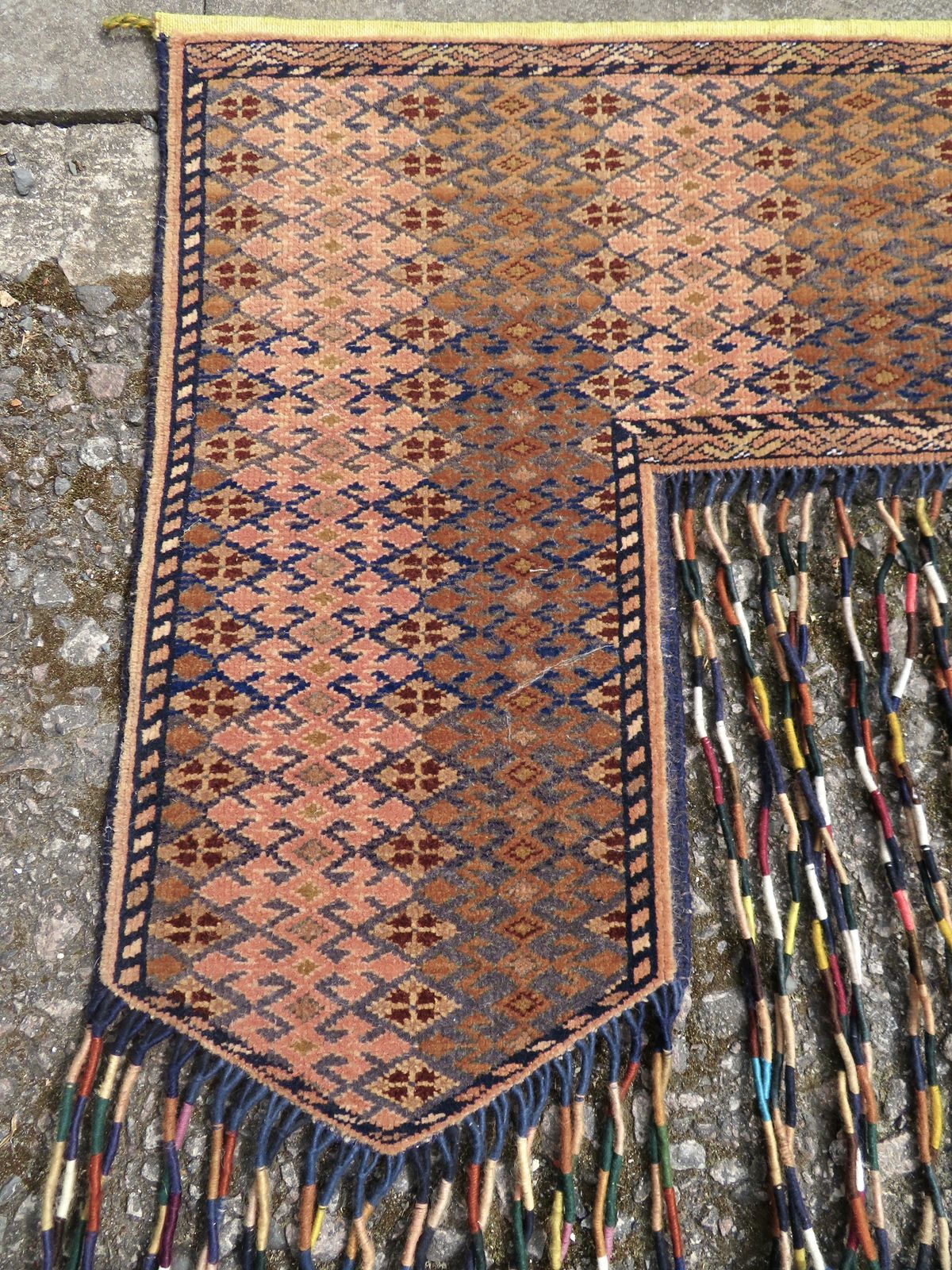 Old Signed Afghan Ersari Kapunuk Portiere Door Tent Hanging Decoration. photo Textiles