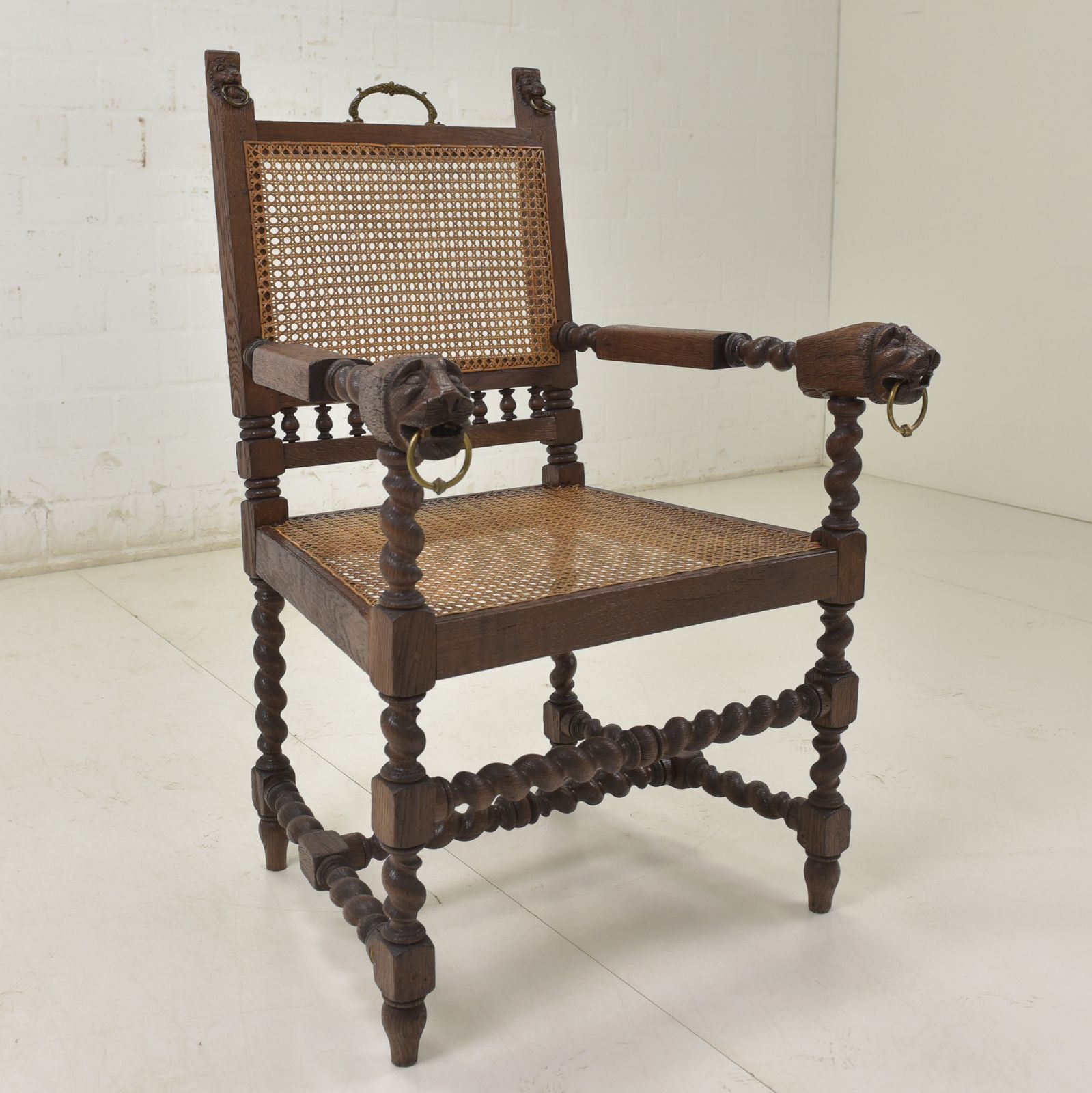 photo furniture Antique! Pair Of Armchairs Restored From The Wilhelminian Period Around 1880. Solid Oak Armchairs.