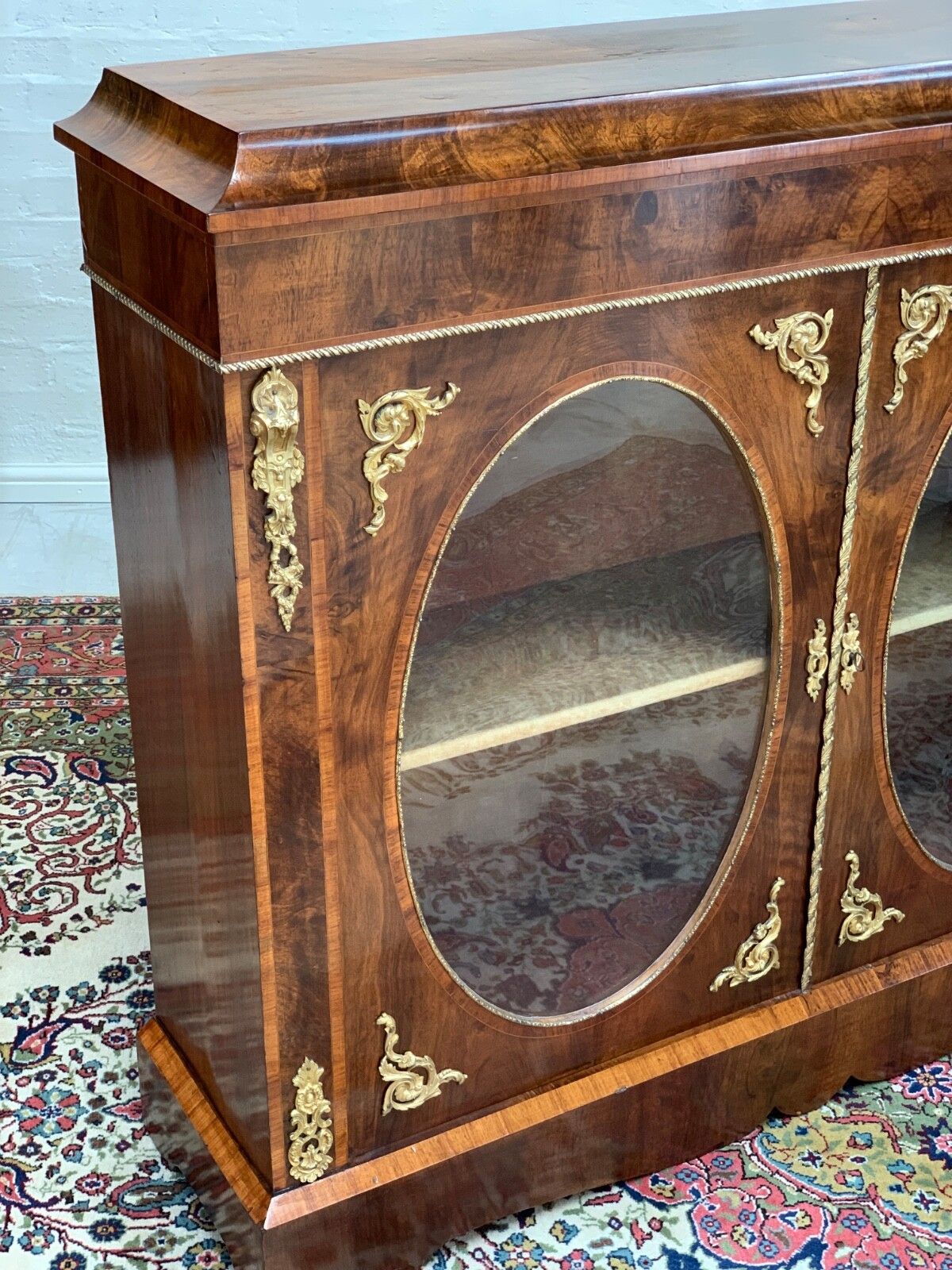 Victorian Figured Walnut Pier Cabinet photo buy