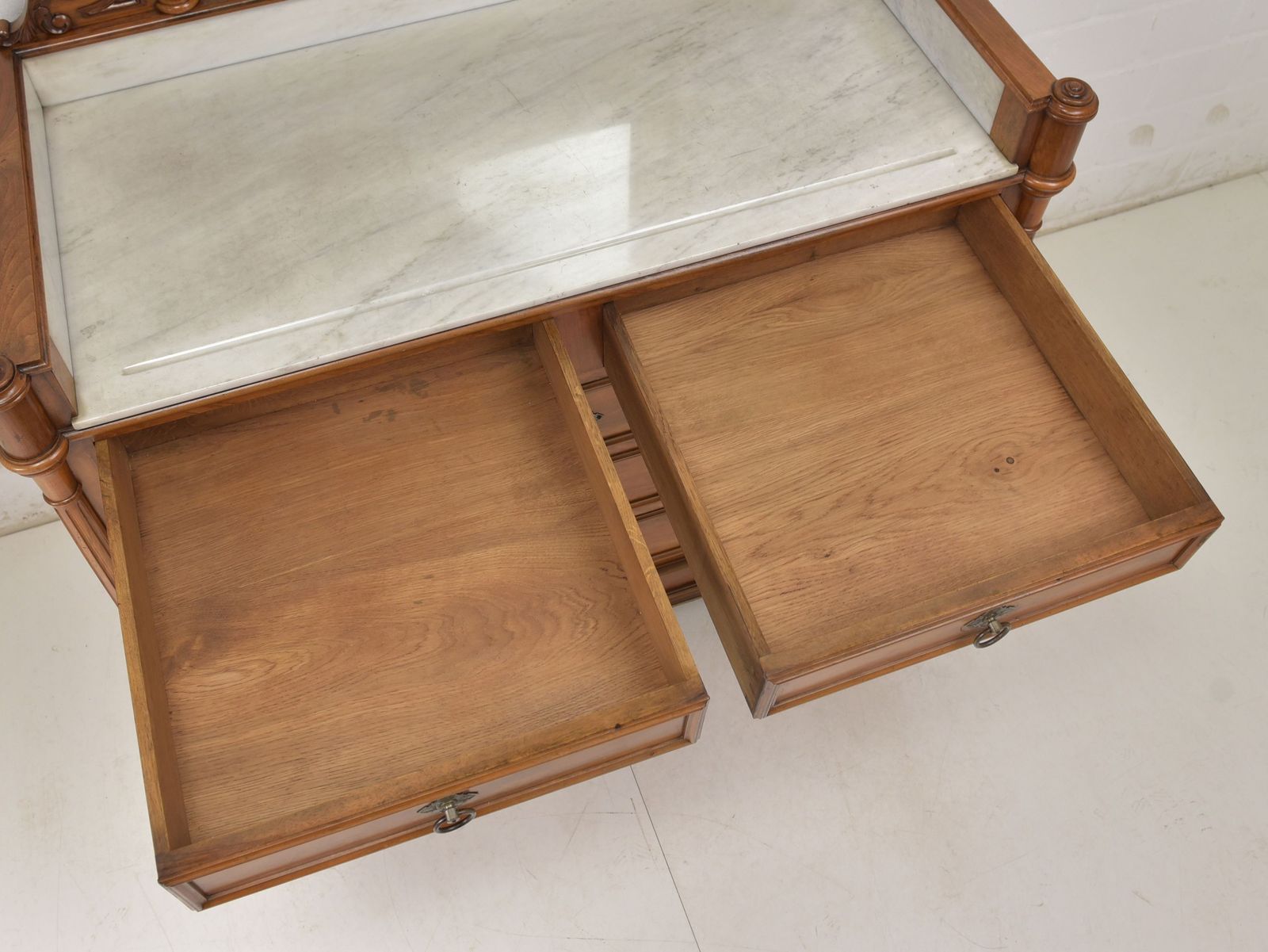 Antique! Mirrored Chest Of Drawers Restored Cherrywood Vanity Unit Wilhelminian Era Drawers photo Furniture