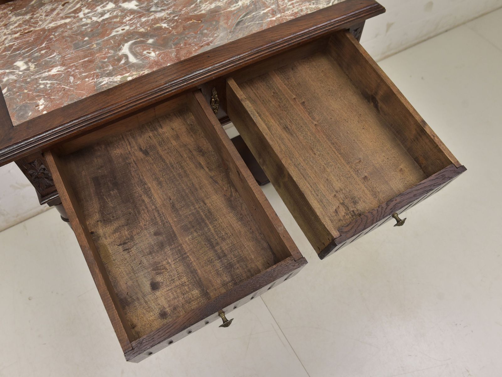 Antique! Dressing Table Restored Historicism 1900 Solid Oak Console Table photo 747.0