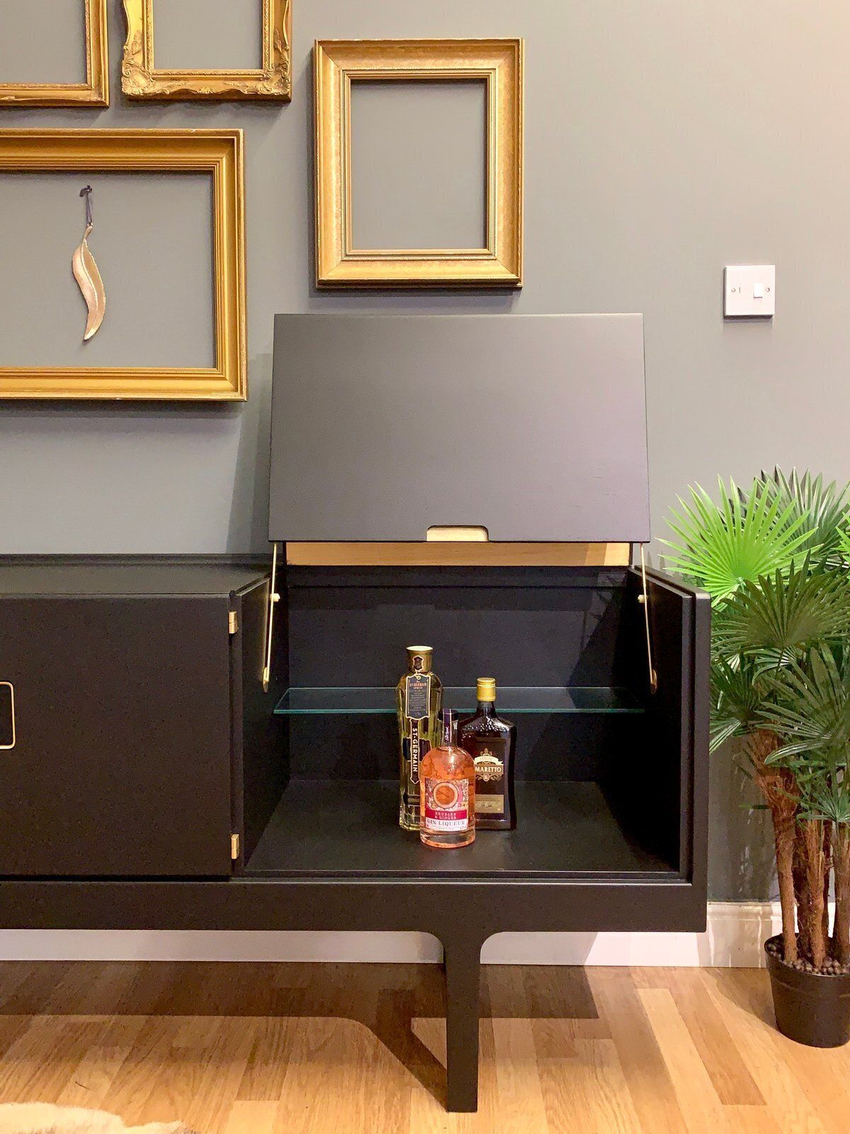 Black & Gold Meredew Drinks Sideboard photo furniture