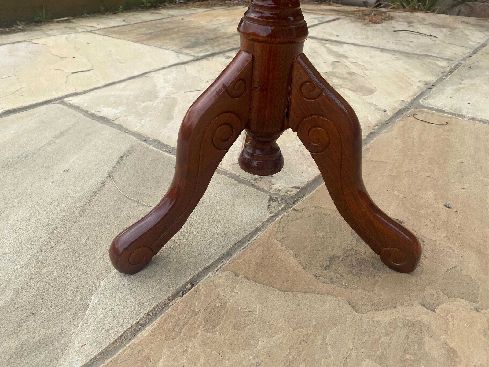 Vintage Solid Wood Mid Century Side Table / Coffee Table / Plant Stand / Pot Stand / Pedestal Table photo furniture