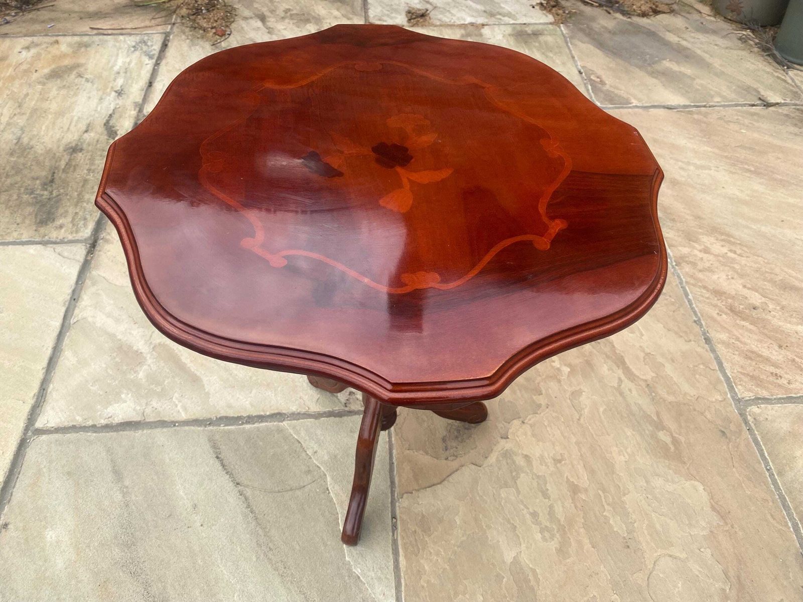 Vintage Solid Wood Mid Century Side Table / Coffee Table / Plant Stand / Pot Stand / Pedestal Table photo for sale