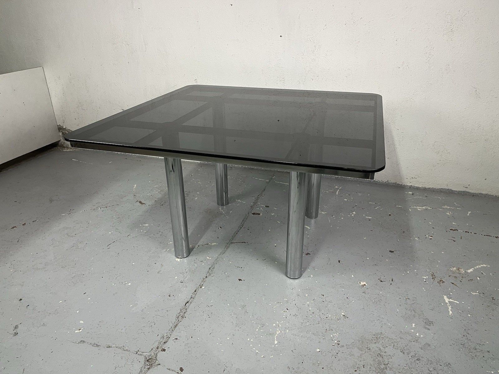Andrè Afra Tobia Glass Steel Table Shoe Gavina 70’s Vintage Design photo 995.0
