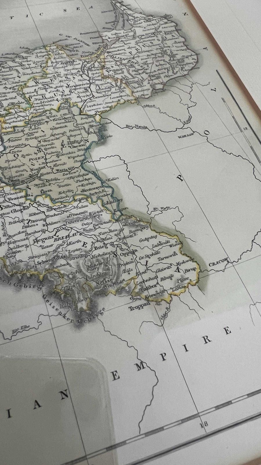 1850s Map Of Prussia By J. Archer photo vinterior