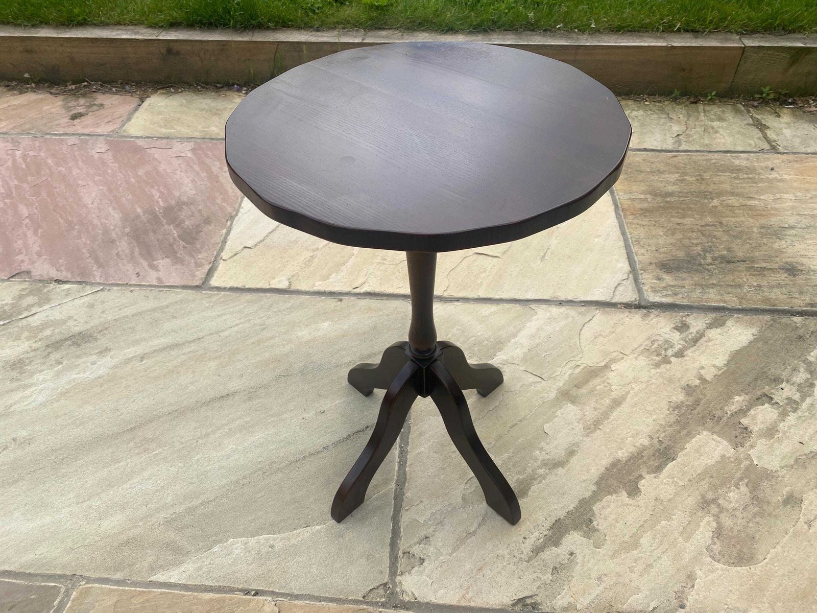 Vintage Solid Wood Mid Century Side Table / Coffee Table / Plant Stand / Pot Stand / Pedestal Table photo for sale