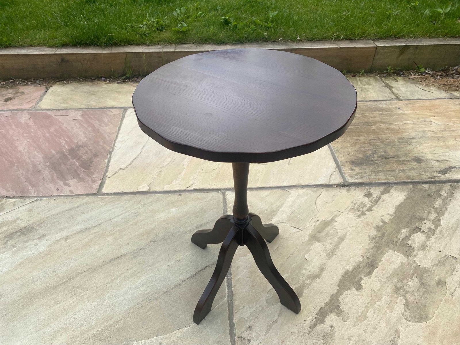 Vintage Solid Wood Mid Century Side Table / Coffee Table / Plant Stand / Pot Stand / Pedestal Table photo vintage