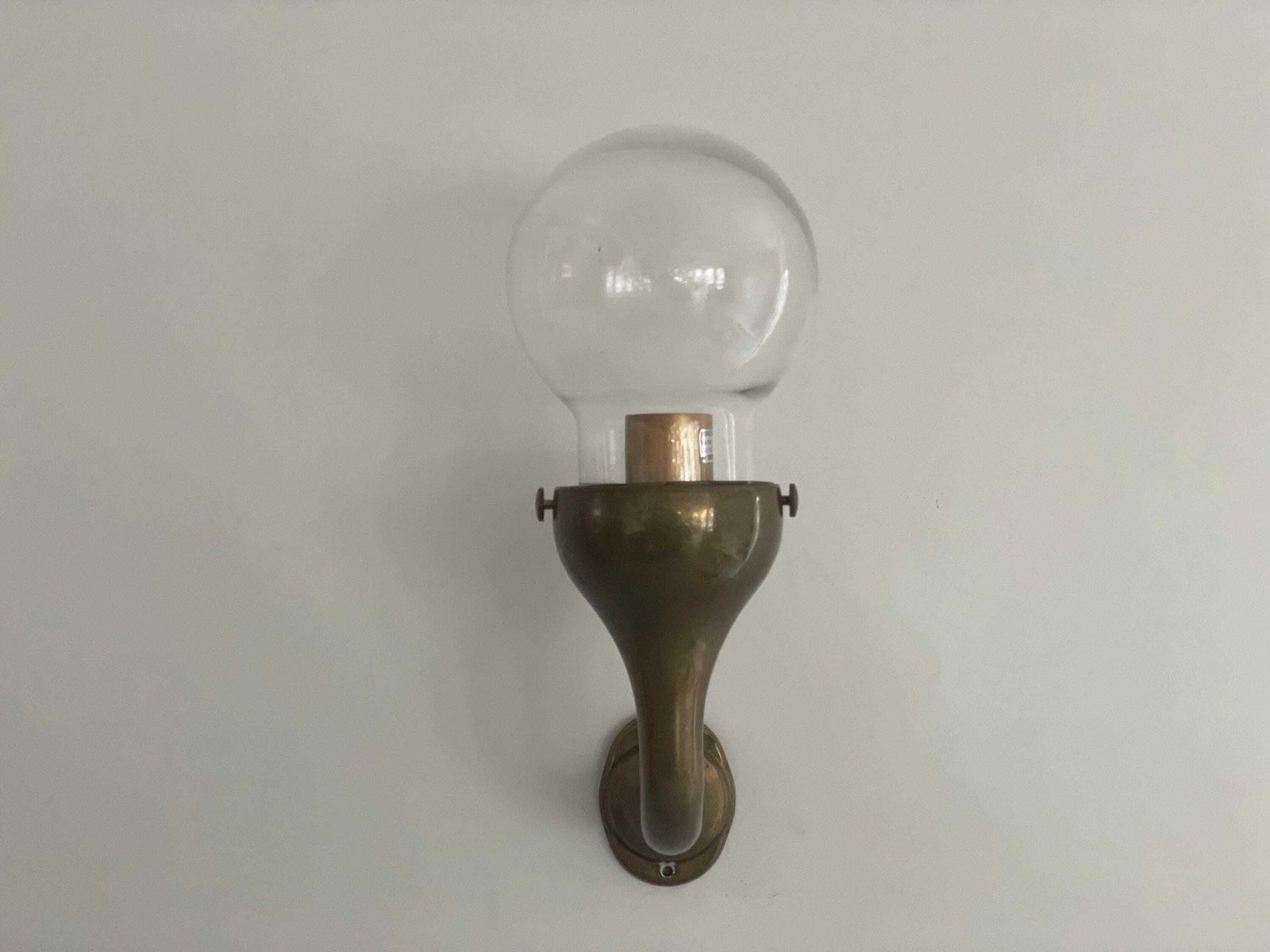 Bronze And Glass Pair Of Wall Lamps, 1960's, Italy photo buy