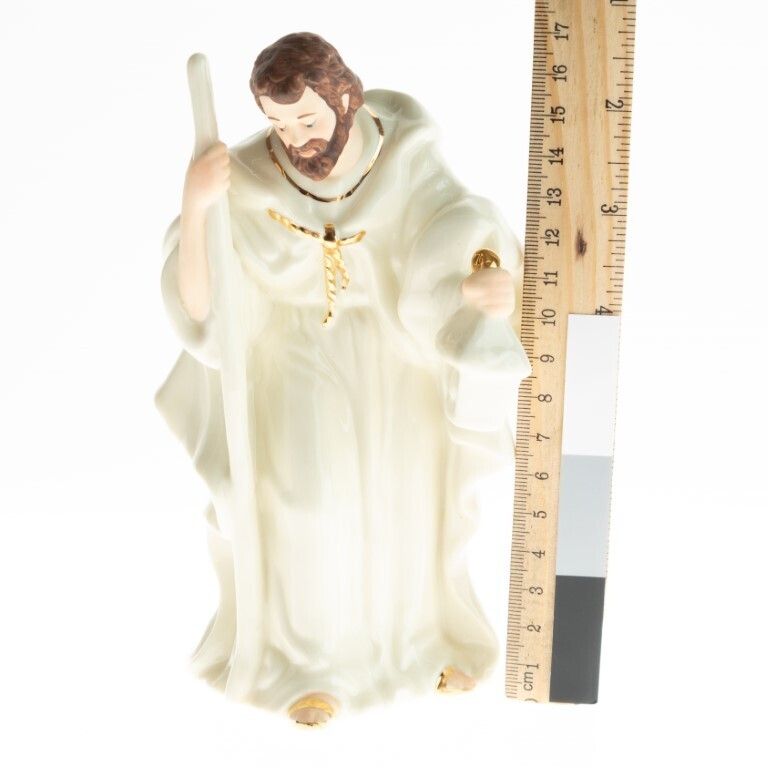 Belleek Irish Gilt Pottery Ceramic Porcelain Nativity Figure photo Home Decor