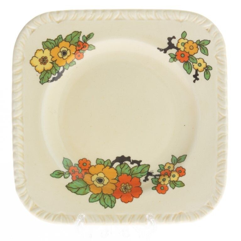 Art Deco Crown Staffordshire Pottery Ceramic Plate