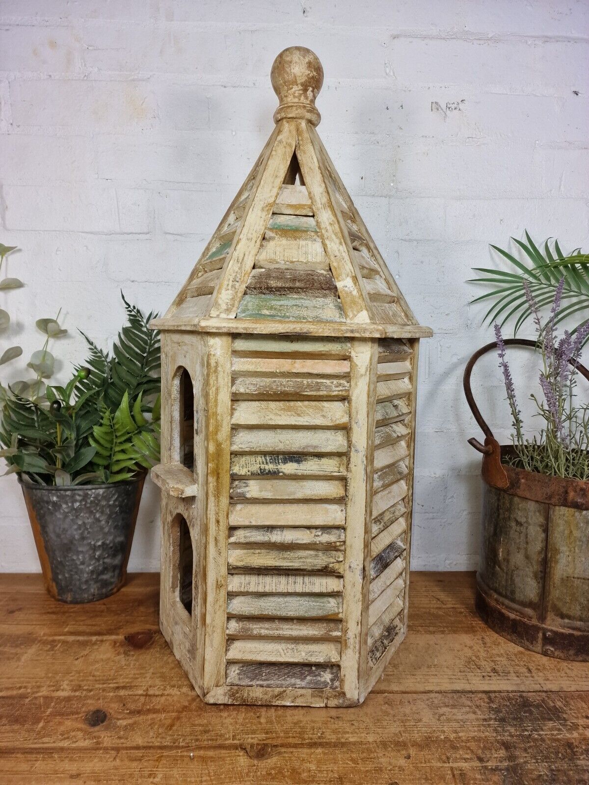 Vintage Reclaimed Wooden Dovecote Birdhouse Nest Box photo for sale