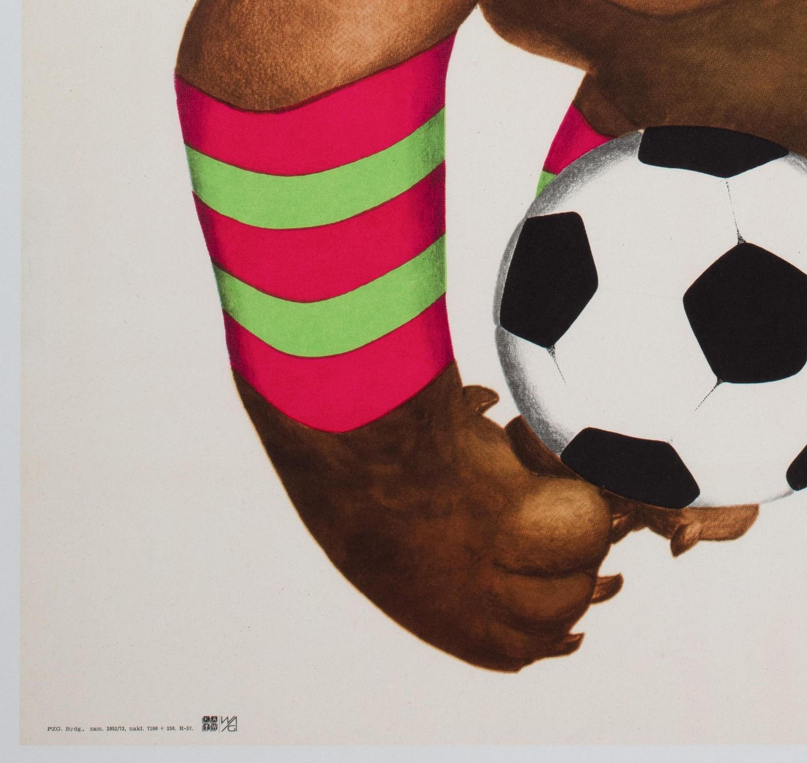 Cyrk Football Dog 1973 Polish Circus Poster, Danuta Zukowsaka photo buy