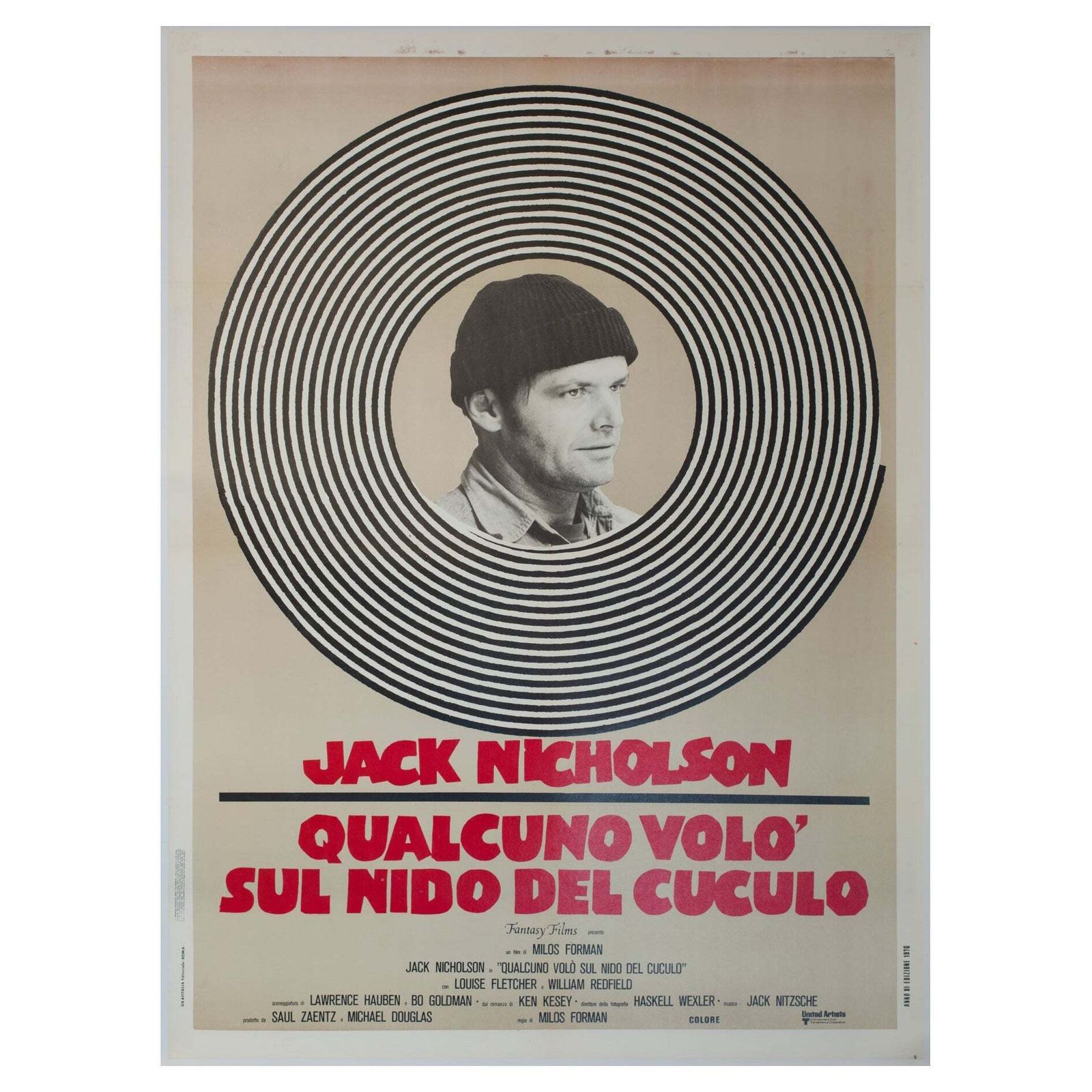 One Flew Over The Cuckoo's Nest 1976 Italian 2 Foglio Film Poster