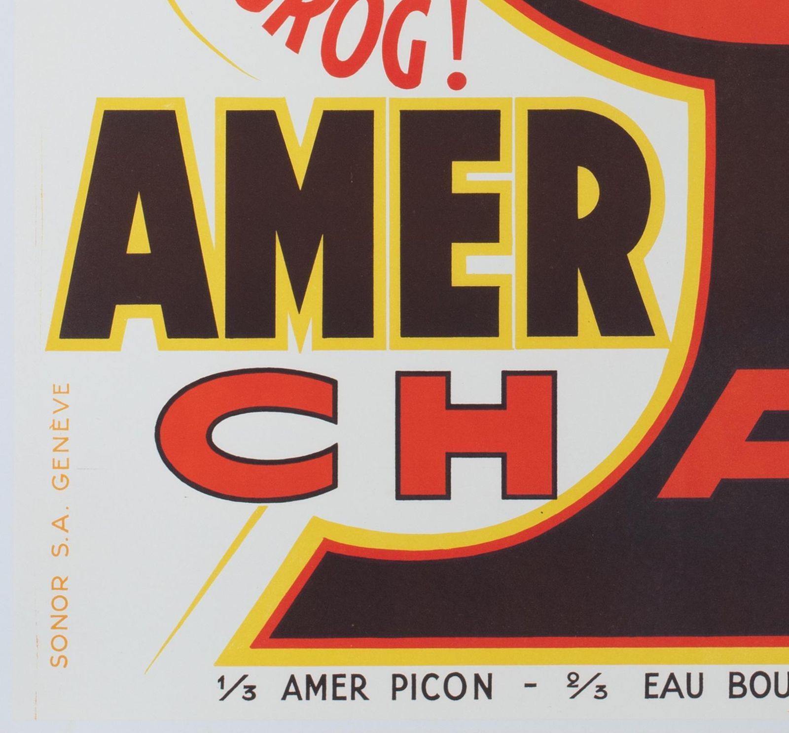 Picon Amer Chaud, C1930s Vintage Swiss Alcohol Advertising Poster, Noel Fontanet photo vinterior