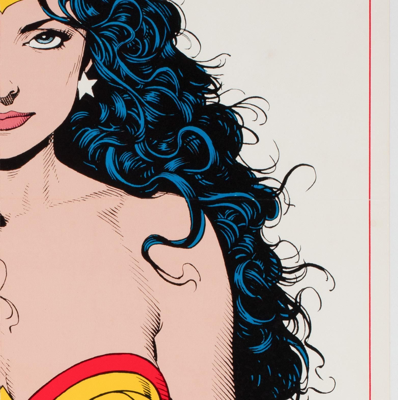Wonder Woman 1992 Us Dc Comics Promotional Poster, Brian Bolland photo vinterior