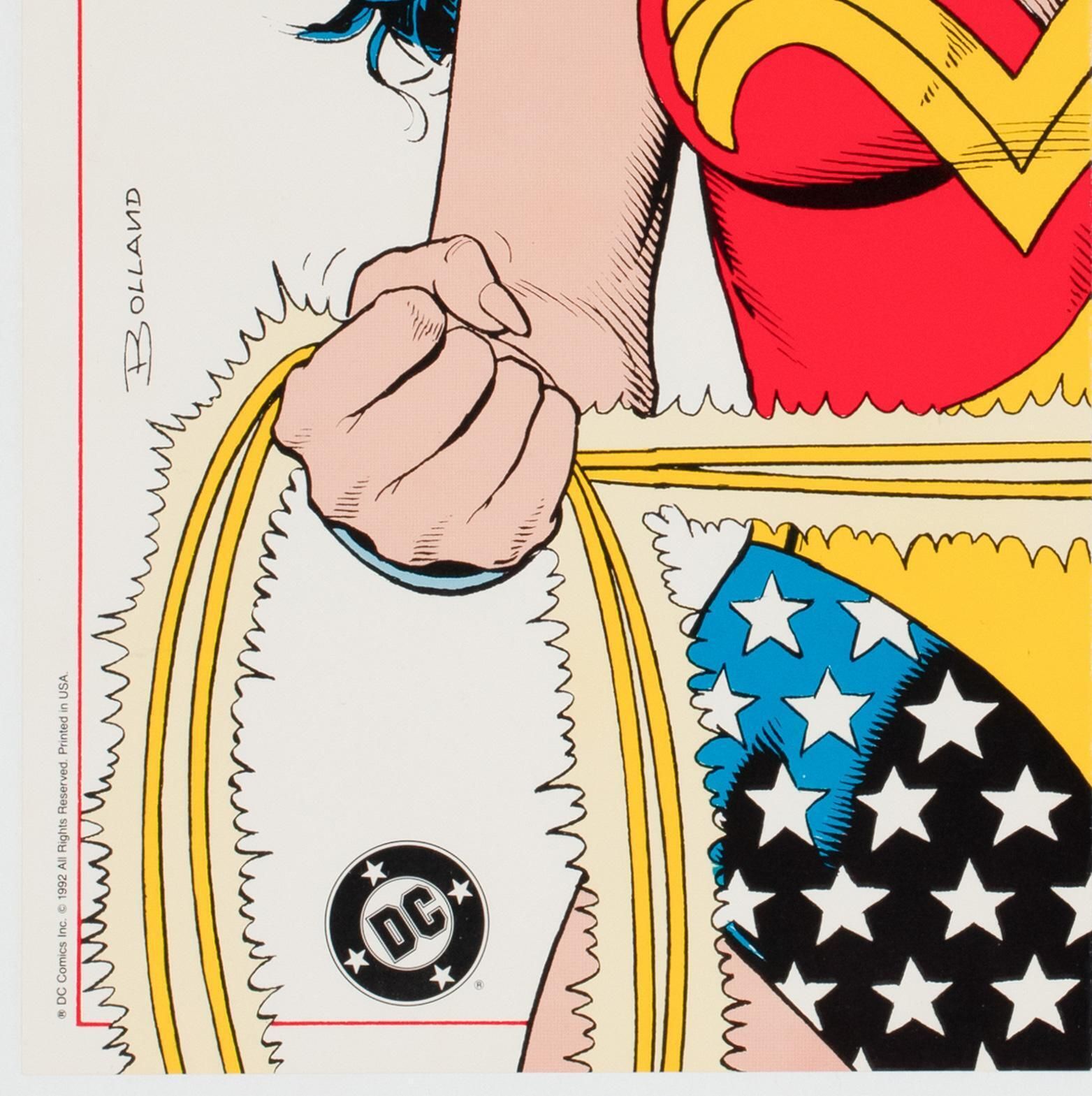 Wonder Woman 1992 Us Dc Comics Promotional Poster, Brian Bolland photo buy