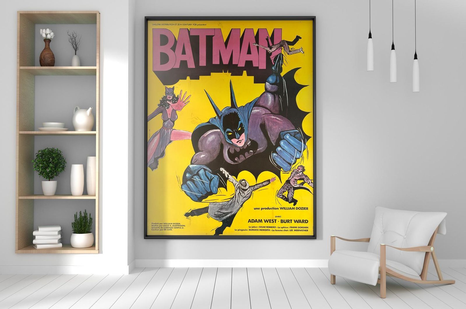Batman R1970s French Grande Film Movie Poster photo furniture