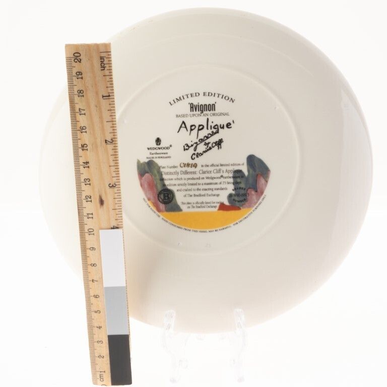 Limited Edition Clarice Cliff Bizarre Series “Avignon” Porcelain Plate By Wedgwood photo for sale